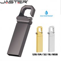 JASTER Business USB Flash Drive 128GB Metal Pen Drive 64GB Silver Memory Stick 32GB Flash Memory Card 16GB USB Memory Stick 8GB