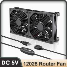 Gdstime dc 5v usb tv box dual kugel kühler 80mm 92mm w/controller & schutz netz desktop lüfter 120mm 140mm diy router lüfter