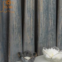 Hochwertige, blau-graue, bronzierende Jacquard-Samt-Vorhänge für Wohnzimmer, Schlafzimmer, Esszimmer, Trennvorhang, Balkon