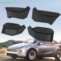 Für Tesla Model Y Juniper 2025, Autotür-Seiten-Aufbewahrungsbox, vollständig abdeckende vordere und hintere Türablage, Organizer, TPE, wasserdichte Taschenbox