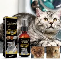 Cat Ringworm Relief Spray, Pet Skin Care Solution For Itching & Hot Spots, Gentle Formula For Dogs & Cats