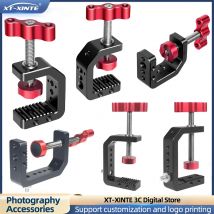 Morsetto a C per fotografia Morsetto regolabile in lega di alluminio per supporto da tavolo Hot Shoe per fotocamera con filettatura da 1/4 "per fotocamera DSLR
