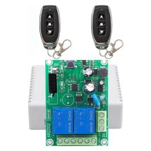QIACHIP 433 MHz RF-Funkfernbedienungsschalter, 2 Kanäle AC 110 V/220 V/230 V/240 V Relaisempfänger mit Fernbedienungen (3 Tasten)