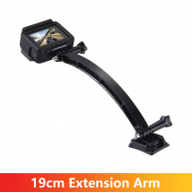 19 cm Verlängerung Pivot Arm Helm Stange Halterung Für GoPro 13 12 11 10 9 AKASO SJCAM Insta360 DJI Osmo action Kamera Zubehör