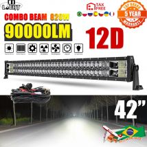 CO LIGHT 42 pulgadas 820W Barra de luz Led 4x4 barra Led todoterreno para camiones barco Uaz Spot inundación Combo 12V 24V Barra de conducción luces de trabajo