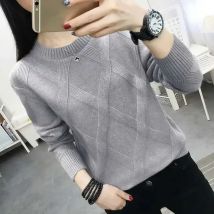 Frau Langarm Top Neue Rundhals Pullover Frauen Bodenbildung Shirt Casual Frühling Herbst Außerhalb Tragen Pullover Pull Femme