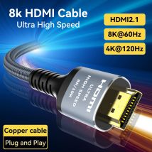 Cavo HDMI cianmi 10K 8K 2.1 48gbps, 3D 8 k60 4 k120hz cavo HDMI eARC HDR10 HDCP 2.2 e 2.3 compatibile con Roku TV/PS5/HDTV/blu-ray