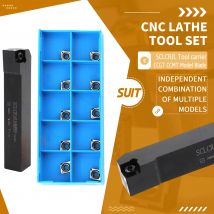 SCLCR0808F06 SCLCR1010H06 SCLCR1212H06 SCLCL1616H06 External Turning Tool Holder + 10pcs CCMT Carbide Inserts CNC Lathe Tool Set