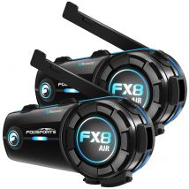 Fodsports-intercomunicador FX8 AIR para casco de motocicleta, auriculares inalámbricos bluetooth, interfono BT, 3 Efectos de sonido, 4 ciclistas 1000m,Radio FM, 2 piezas