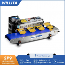 WILLITA SP9 Intelligenter Siegel-Tintenstrahldrucker, automatische Bandversiegelungsmaschine, QR-Barcode-Datumsdrucker für industrielle Zwecke