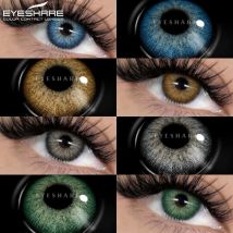 EYESHARE 1 Paar bunte blaue Kontaktlinsen, braun, natürlich gefärbt, für Augen, graues Augen-Make-up, schöne Schüler, jährlich