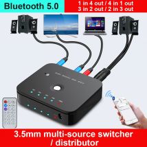 Stereo Sound Audio Switcher Smartphone Fernbedienung Bluetooth-kompatibel Empfänger Schalter Box Musik Streaming Gerät