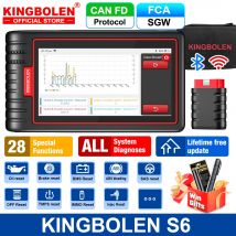 KINGBOLEN S6 español OBD escáner automotriz Bluetooth todos los sistemas herramientas de diagnóstico de coche 28 reinicios IMMO/BMS/TPMS/ABS sangrado de por vida gratis