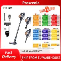 Aspirapolvere senza fili Proscenic P11 Lite, pulizia profonda, casa, capelli De-Tangles automaticamente, aspirazione massima 28 kPa, fino a 35 minuti