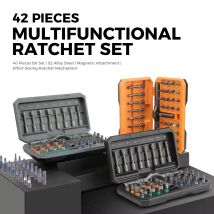 Set di cacciaviti magnetici a cricchetto senza fili 42 in 1 Kit di utensili manuali di precisione con mini manico portatile per riparazioni domestiche