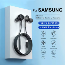 Auricolari Cablati Originali Type-C per Samsung S25 S24 S23 S22 S21 S20, Jack da 3,5mm, Note10, Xiaomi, Huawei, VIVO