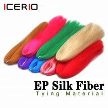 ICERIO 1 paczka miękkie EP jedwabiste włókno lekkie puszyste Minnow Baitfish Streamer materiały do wiązania muchy przynęta na muchy długie włókno włosowe