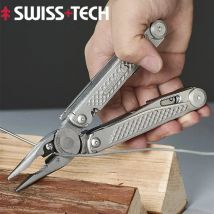 SWISS TECH 18-in-1-Multitool-Klapptang für den Außenbereich, multifunktionales Kombinationswerkzeug, Schere, EDC-Ausrüstung