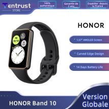 Versione globale Honor Band 10 Smart Band Bordo curvo Design Salute mattutina 1,57 pollici schermo AMOLED 5ATM Resistenza all'acqua Bluetooth5.3