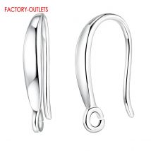 100 Teile/los Echtes 925 Sterling Silber Ohrring Schmuck Erkenntnisse Haken Ohrring Komponenten Für Frauen Silber DIY Ohrring