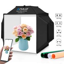 PULUZ 40 centimetri Pieghevole 72W 5500K Tenda da Tiro in Studio Soft Box Fotografia Kit di Illuminazione con 4 Colori Fondali Soft Light Box