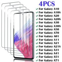 4PCS Vetro Temperato per Samsung Galaxy A10 A20S A30 A30S A50 A70 Protezione Dello Schermo per Samsung A51 A71 A21S A31 A41 A01 A11