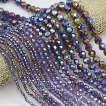 Violett 4 6 8 10 mm Fußballförmige österreichische Kristallglas-Abstandshalter, lose Perlen für Schmuckherstellung, Charms, Liebesarmband, Halskette, DIY