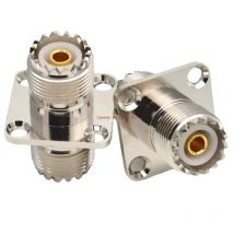 1 Stück so239 so-239 sl16 uhf Buchse zu uhf Buchse 4 Loch Flansch stecker uhf Buchse Schott platte Montage Adapter rf koaxial