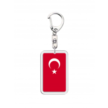 1PC Acrylic Keychain with Türkiye Flag Design Unique Accessory for Keys And Backpacks Gift for Keychain Lovers