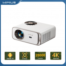Proyector Wimius nativo 1080P 1000ANSI Android 9,0 proyectores WiFi 6 y 4P Keystone proyector portátil para cine en casa