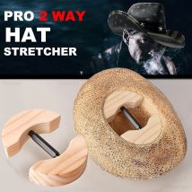 Repacego Barella per cappelli in legno regolabile Manutentore a forma di berretto Porta cappelli Fedora premium per riporre supporti per cappelli da baseball da cowboy