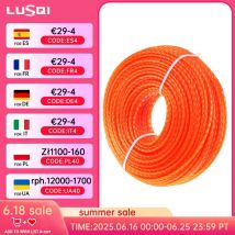 LUSQI 5m/10m/15m*2.4mm/2.7mm/3mm/3.5mm/4mm żyłka do podkaszarki nylonowa spiralna kosa do zarośli