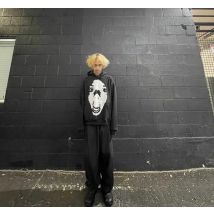 Hip Hop Streetwear Hoodies Retro Malerei Frauen Langarm Harajuku Modetrends übergroße Hoodies Vintage Pullover