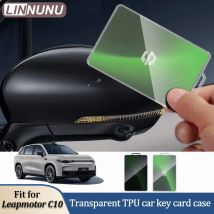 LINNUNU TPU Autoschlüssel Kartenetui Halter Schutzabdeckung Schlüsselgehäuse für Leapmotor C10 Hochwertiges transparentes Schlüsseltaschenzubehör