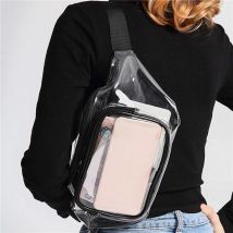 1-teilige PVC-Taillen-Gürteltasche für Damen, Gürteltasche, Hüfttasche, transparent, Brusttasche, treibende Handy-Aufbewahrungstaschen