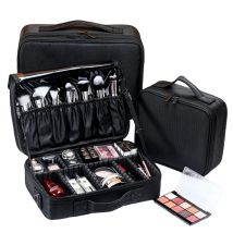 Borsa cosmetica professionale per borse cosmetiche in pelle da donna custodia per trucco da viaggio impermeabile Oxford di grande capacità per truccatore