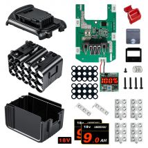 DCB200 9,0 Ah Batterie Fall Für DEWALT 18 V 20 V DIY 3 Ah DCB184 Shell Box Mit BMS PCB Board lade Schutz LED Digital