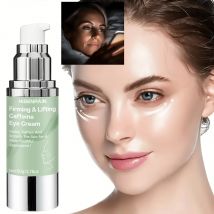 HISENRAIN 50 g Vakuumpumpen-Koffein-Augencreme – straffendes Lifting, Anti-Aging, reduziert Augenringe, feuchtigkeitsspendend für Frauen und Männer.