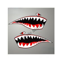 Tiger Shark Warhawk WWII Aircraft Decal Sticker Car Window High Quality Vinyl JDM Refit Decal Car Accessories Exterior PVC13x5cm