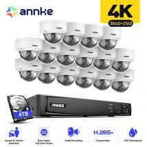 ANNKE 16CH 4K Ultra HD POE Netzwerk Video Security System 8MP H.265 NVR Mit 16X 8MP 30m EXIR