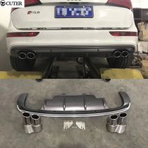 Q5 S-LINE SQ5 Style Heckstoßstangen-Diffusorlippe Auspuffspitzen Rohre für Audi Q5 Sline Standard 12-16