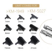 Kemei 1 2 3 6 9 12 mm Trymer do włosów Limit Grzebień Uniwersalne czarne osłony Fryzjer Przewodnik do strzyżenia włosów dla 5027 1949 5098 9163 5021