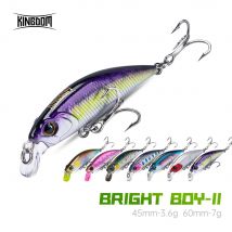 Kingdom Sinking Minnow Wobbler, 45/60 mm, 3,6/7 g, weit werfender Angelköder für Hecht/Forelle/Bass, Wobbler, schlanker Körper, harte Jerkbaits