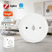 Sensore Intelligente Tuya ZigBee per Perdite d'Acqua, Allarme di Allagamento con Monitoraggio Remoto tramite APP per Cucina e Bagno