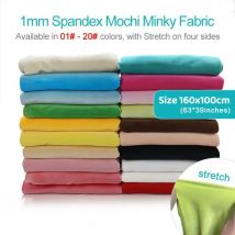 2023 Neuankömmling 229 Farben Mochi Minky Pelz zur Herstellung von Fursuit Paw 160 x 100 cm 1 mm Flor Super Stretch 5 % Spandex Mochi Stoff