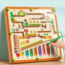 Magnetyczny labirynt dla dzieci, piłka do chodzenia, trening koncentracji u niemowląt, nauka pisania, myślenie logiczne, puzzle edukacyjne dla 3-letnich dzieci.