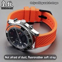 Für Omega Tudor Seiko Tissot IWC Mido Wasserdichtes Silikon-Uhrenarmband 20 22 mm Armband Orange Wasserdichtes Sport-Gummi-Uhrenarmband