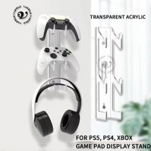 3in1 Klar Wand Lagerung Rack Headset Gamepad Display Ständer Halter für PS5 PS4 XBOX Schalter Controller Gaming Zubehör