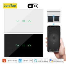 Loratap us vorhang jalousien rollladen schalter hintergrund beleuchtung tuya smart life app timer fernbedienung stimme von google home alexa