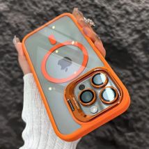 Custodia per telefono antiurto magnetica di lusso per iPhone 16 15 14 13 12 11 Pro Max Plus Pro Fonda Stand Protezione per lenti in vetro Cover posteriore